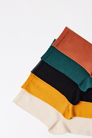 Kadın Renkli 5'Li Soket Çorap