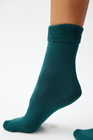 Kız Çocuk Havlu Çorap Yeşil