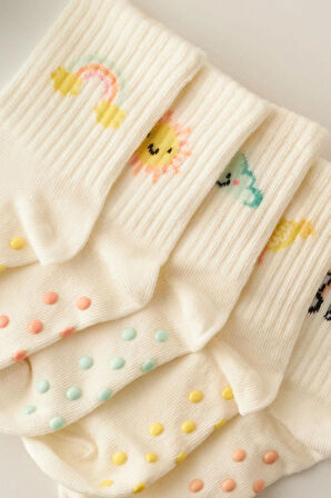 Bebek Çiftlik Temalı 5'li Kutulu Soket Çorap