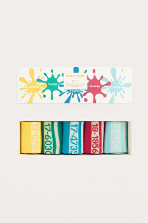 Bebek Pantone Renkli 5'li Kutulu Soket Çorap