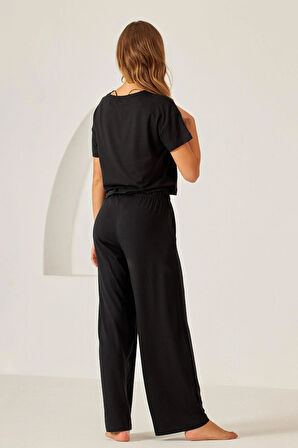 Kadın Siyah Renkli Luxury Kısa Kollu Tshirt