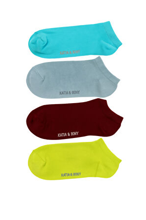 Kadın 4'lü Step Çorap Çok Renkli