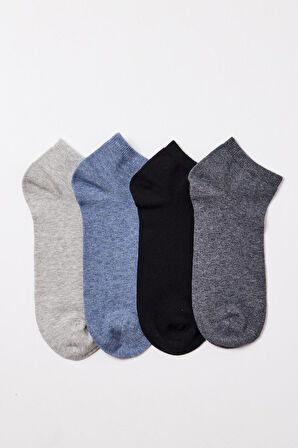 Erkek 4'lü Paket Step Çorap Mix