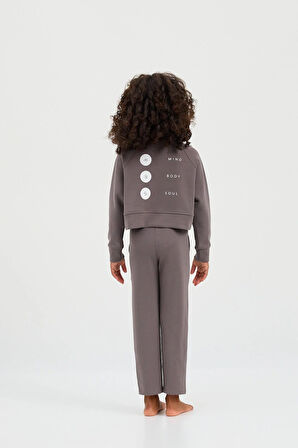 Çocuk Basic Fluffy Eşofman Altı Koyu Gri