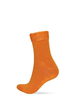 Kadın Hardal Renkli Havlu Soket Çorap