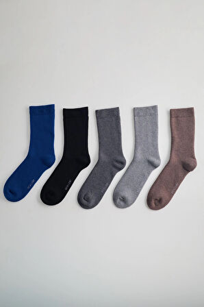 Erkek 5 li Paket Havlu Soket Çorap Çok Renkli