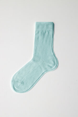 Merserize Fileli Erkek Soket Çorap Koyu Turkuaz