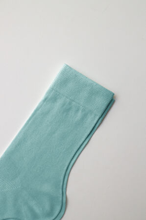 Merserize Fileli Erkek Soket Çorap Koyu Turkuaz