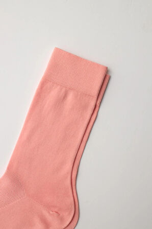 Erkek Merserize Fileli Soket Çorap Pembe Melanj