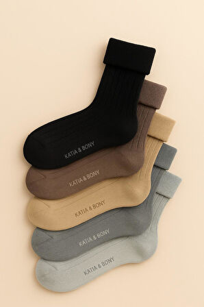 Çocuk 5'li Havlu Soket Çorap Gri Mix