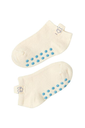 Bebek Aksesuarlı 2'li Step Çorap Ekru