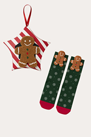 Çocuk Ginger Breadman Kutulu Soket Çorap
