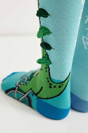 Çocuk Dinozorlu Dizaltı Çorap 