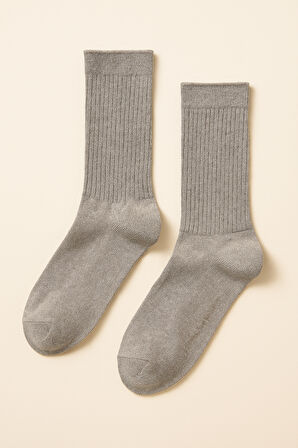 Kadın New Shine Soket Çorap Gri