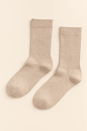 Kadın New Shine Soket Ekru