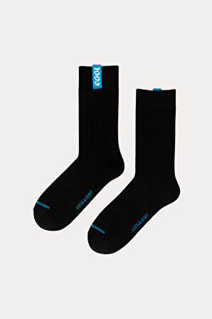 Erkek Cool Etiketli Soket Çorap Siyah