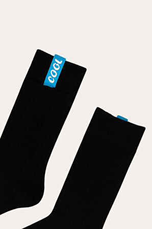 Erkek Cool Etiketli Soket Çorap Siyah