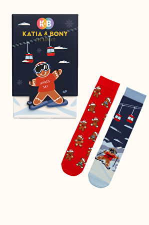 Çocuk 2'li Snowboard Kutulu Soket Çorap