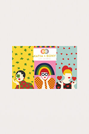 Kadın Yüz Figürlü 3'lü Kutulu Soket Çorap