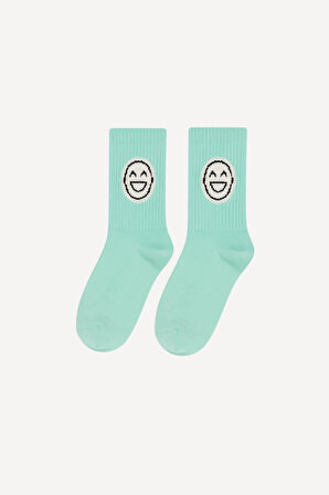 Çocuk 4'lü Gülen Yüz Emojili Soket Çorap