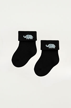Bebek Sevimli Hayvan Desenli 3'lü Havlu Soket Çorap
