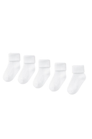 Bebek 5'li Paket Soket Çorap Beyaz