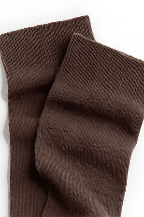 Kadın Dizaltı Çorap Kahverengi