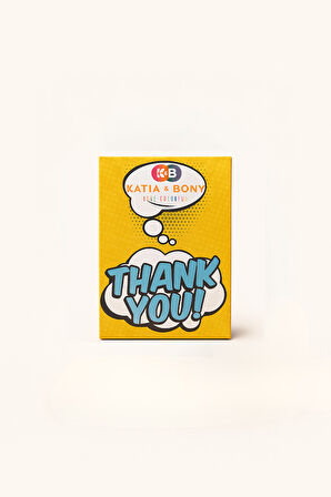 Unisex 2'li Thank You Kutulu Soket Çorap