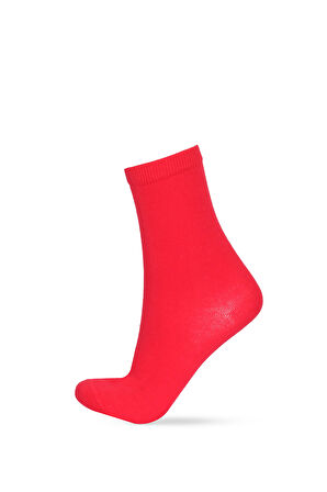 Kadın Family Basic Soket Çorap Kırmızı