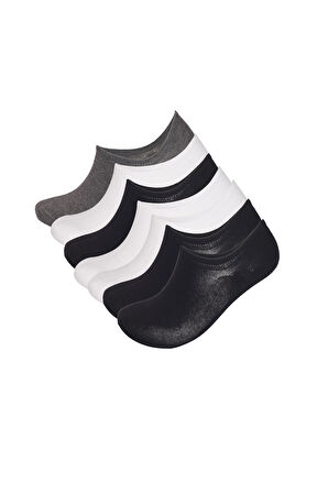 Unisex 7'li Paket Sneakers Patik Çorap Siyah / Beyaz / Lacivert / Antrasit
