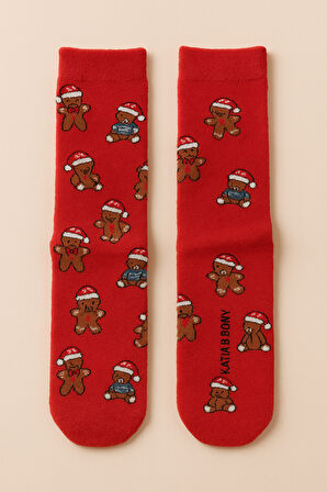 Unisex Bread Man Yılbaşı Soket Çorap 