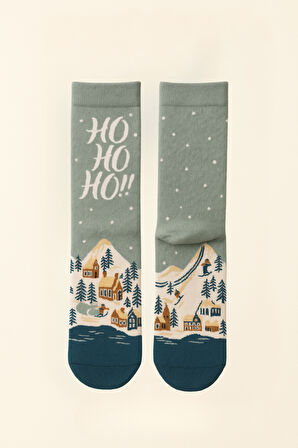 Unisex Yılbaşı Temalı Soket Çorap 