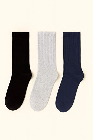 Unisex 3'lü Soket Çorap