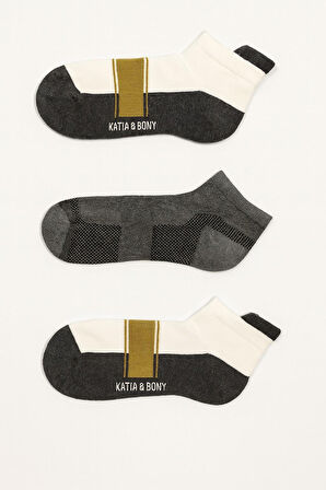 Erkek 3'lü Spor Patik Çorap 