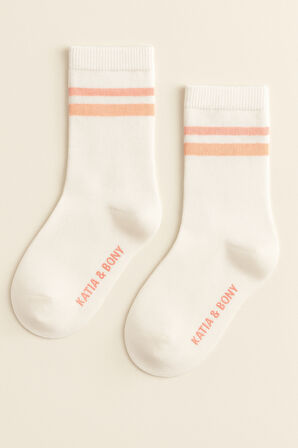 Kız Çocuk Çizgili Soket Çorap