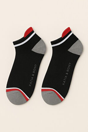 Erkek Havlu Taban Step Çorap Siyah