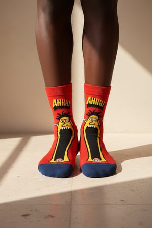 Unisex Pop Art Angry Soket Çorap