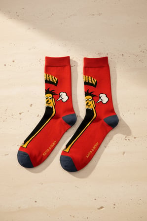 Unisex Pop Art Angry Soket Çorap