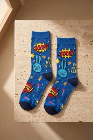 Unisex 3'lü Candy Desenli Kutulu Soket Çorap