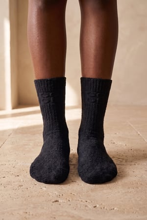 Unisex Cool Havlu Soket Çorap Siyah