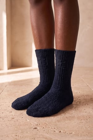 Unisex Cool Havlu Soket Çorap Lacivert