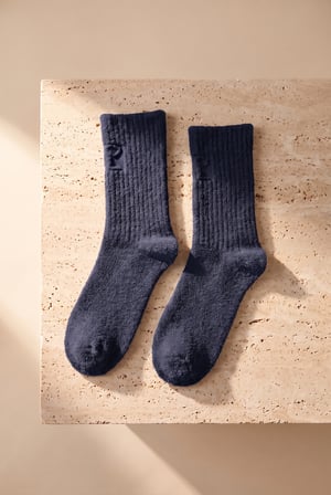 Unisex Cool Havlu Soket Çorap Lacivert