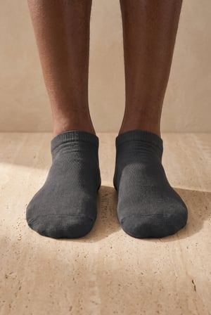 Erkek Basic Füme Step Çorap
