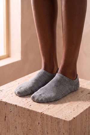 Unisex Sneaker Step Çorap Koyu Gri