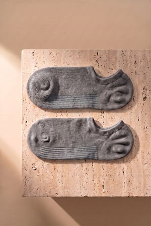 Unisex Sneaker Step Çorap Koyu Gri