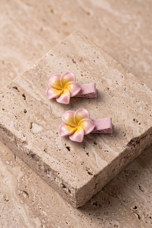 Kız Çocuk Klipsli Lotus Toka Açık Pembe