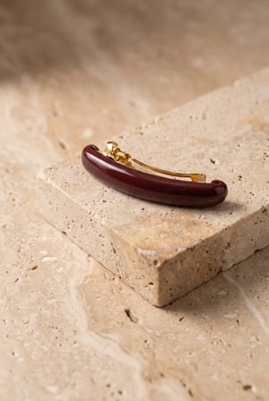Otomatlı Oval Kemik Toka Bordo