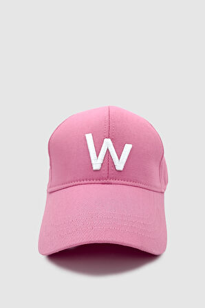 W Nakışlı Ayarlanabilir Unisex Spor, Günlük ve Outdoor Şapka / Kep Pembe