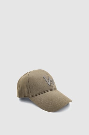 W Nakışlı Ayarlanabilir Unisex Spor, Günlük ve Outdoor Şapka / Kep Haki