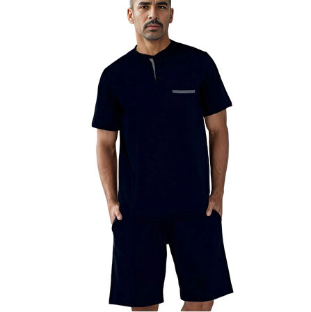 Confeo 940.107 Erkek Modal Patlı Şortlu Pijama Takım